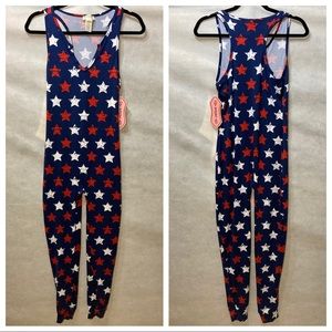 Saresa Star Jumpsuit Sleeveless Red White Blue
